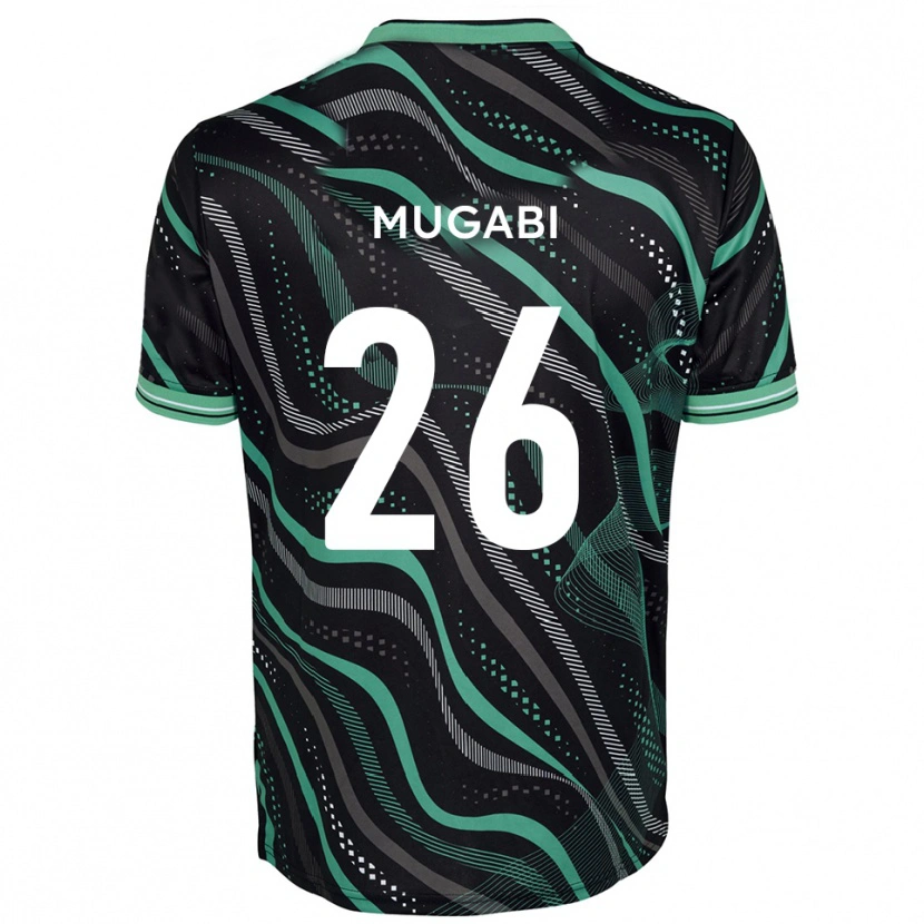 Danxen Men Bevis Mugabi #26 Black Green Away Jersey 2025/26 T-Shirt