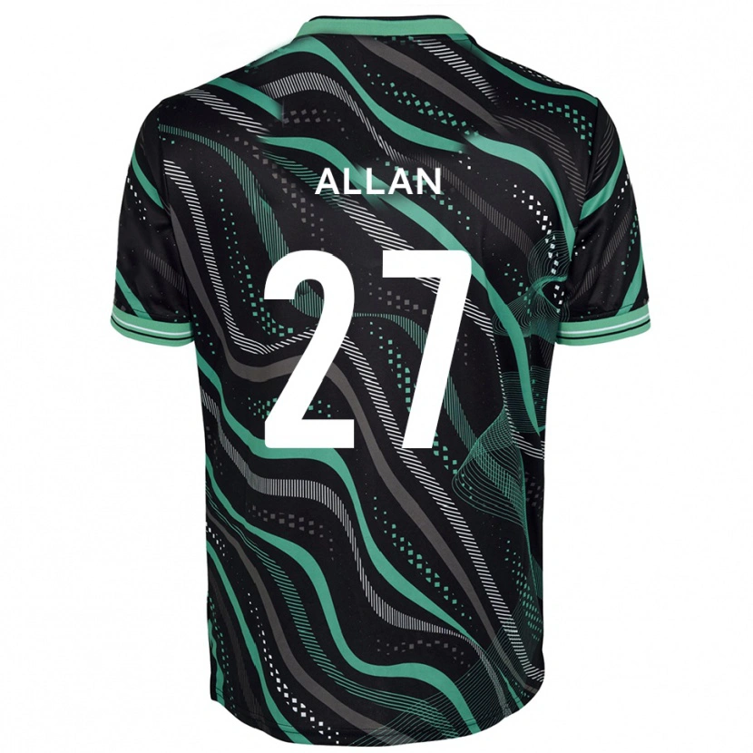 Danxen Men Jake Allan #27 Black Green Away Jersey 2025/26 T-Shirt