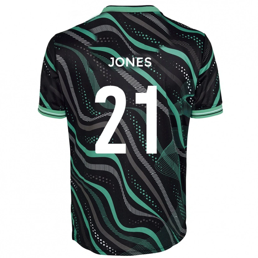 Danxen Men Jordan Jones #21 Black Green Away Jersey 2025/26 T-Shirt