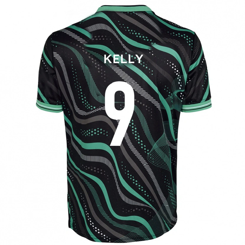 Danxen Men Georgie Kelly #9 Black Green Away Jersey 2025/26 T-Shirt