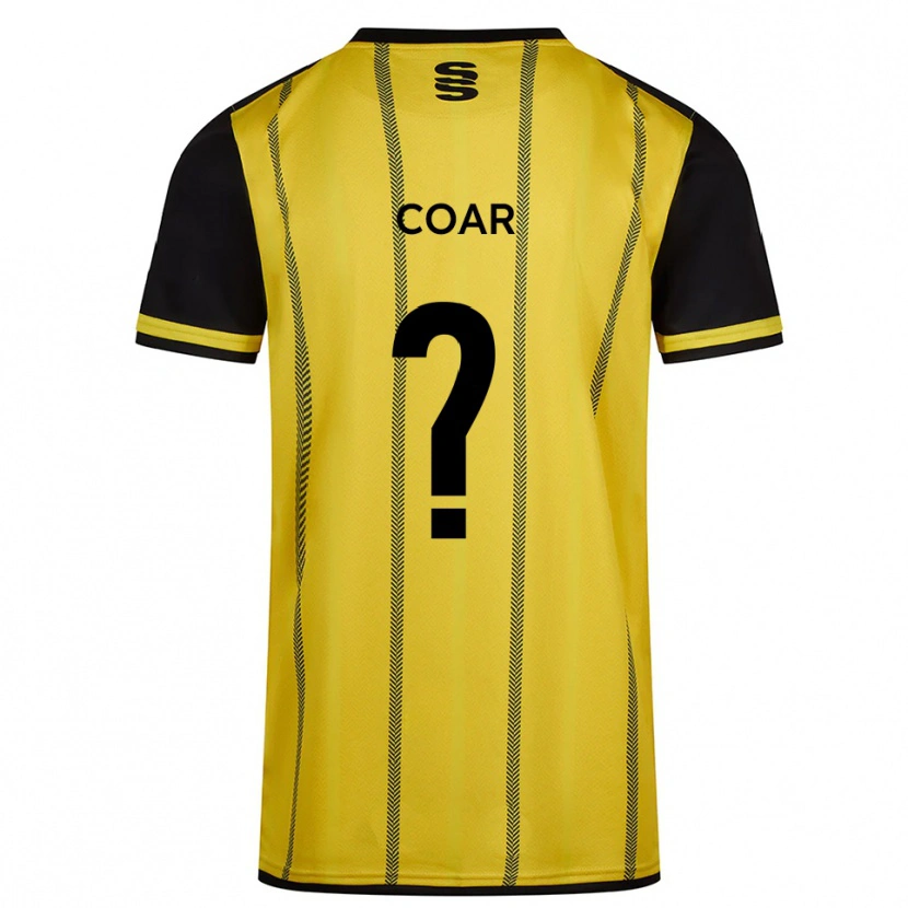 Danxen Men Toby Coar #0 Yellow Black Away Jersey 2025/26 T-Shirt