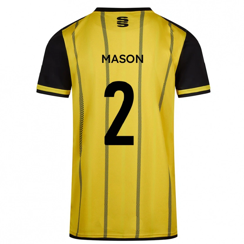 Danxen Men Beth Mason #2 Yellow Black Away Jersey 2025/26 T-Shirt