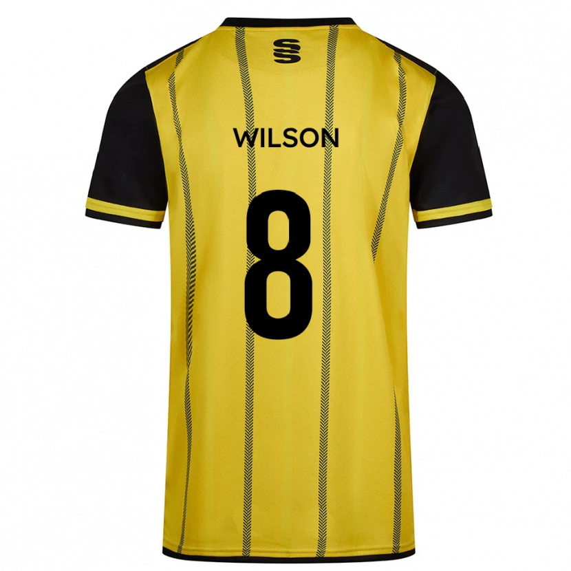 Danxen Men George Wilson #8 Yellow Black Away Jersey 2025/26 T-Shirt