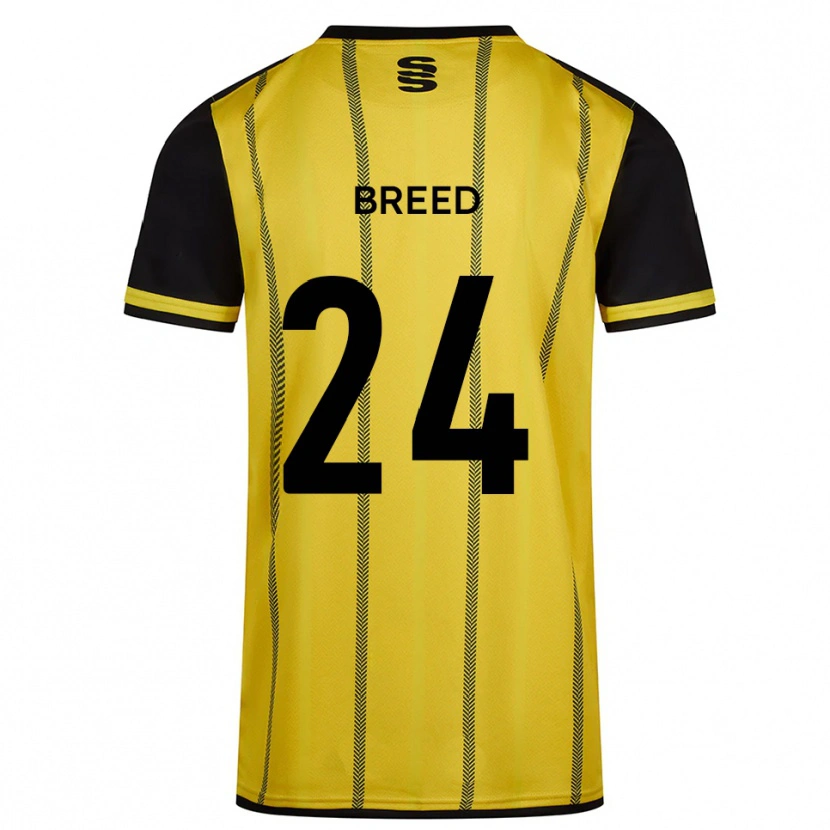 Danxen Men Summer Breed #24 Yellow Black Away Jersey 2025/26 T-Shirt