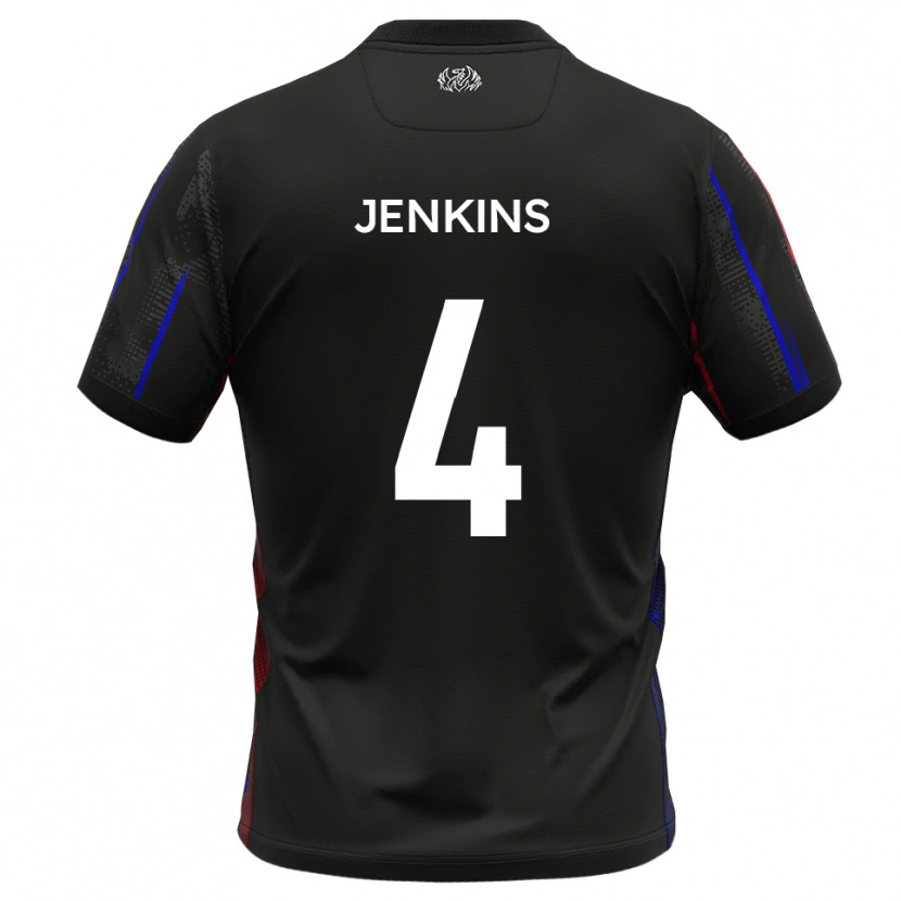 Danxen Men Luke Jenkins #4 Black Red Away Jersey 2025/26 T-Shirt