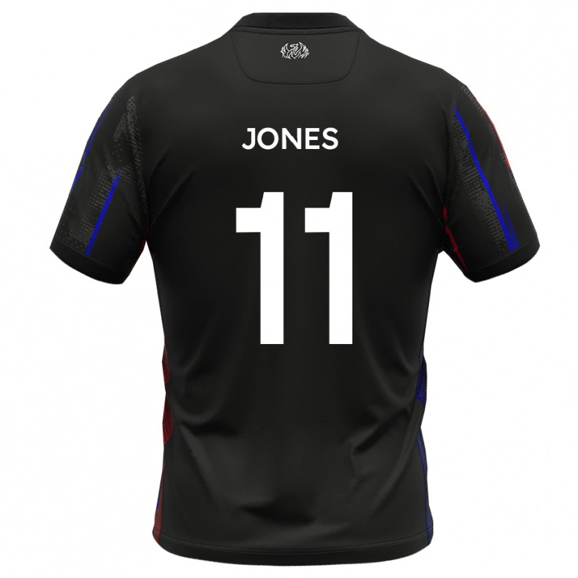 Danxen Men Ryan Jones #11 Black Red Away Jersey 2025/26 T-Shirt