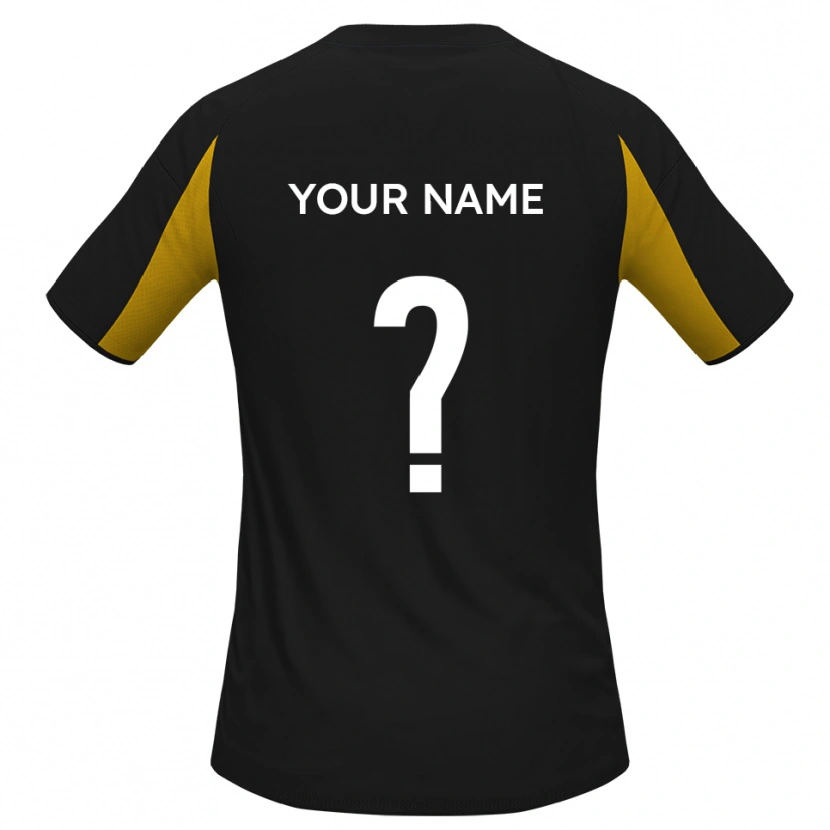 Danxen Men Your Name #0 Black Yellow Away Jersey 2025/26 T-Shirt