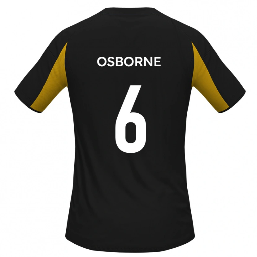 Danxen Men Elliot Osborne #6 Black Yellow Away Jersey 2025/26 T-Shirt
