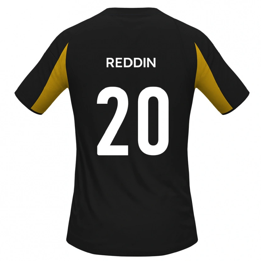 Danxen Men Kahrel Reddin #20 Black Yellow Away Jersey 2025/26 T-Shirt
