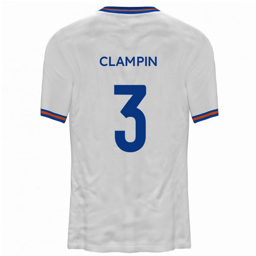 Danxen Men Ryan Clampin #3 White Blue Away Jersey 2025/26 T-Shirt