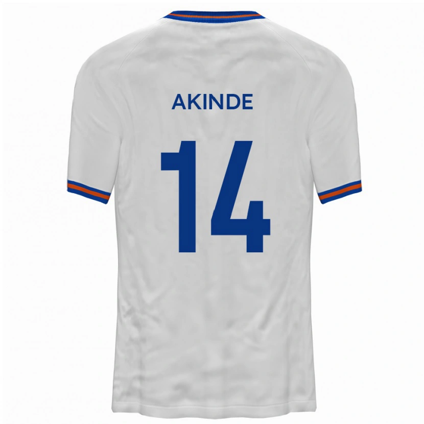 Danxen Men John Akinde #14 White Blue Away Jersey 2025/26 T-Shirt