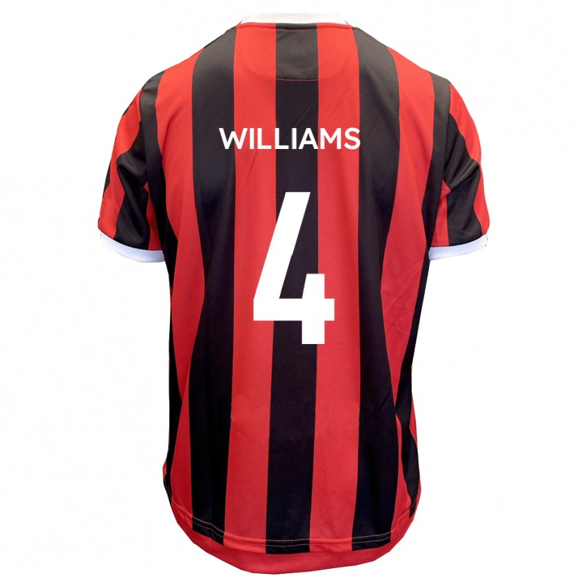 Danxen Men Morgan Williams #4 Red Black Away Jersey 2025/26 T-Shirt