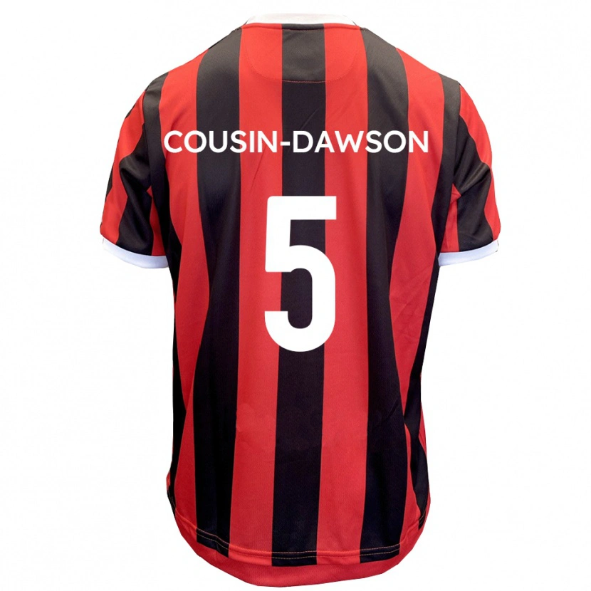 Danxen Men Finn Cousin-Dawson #5 Red Black Away Jersey 2025/26 T-Shirt