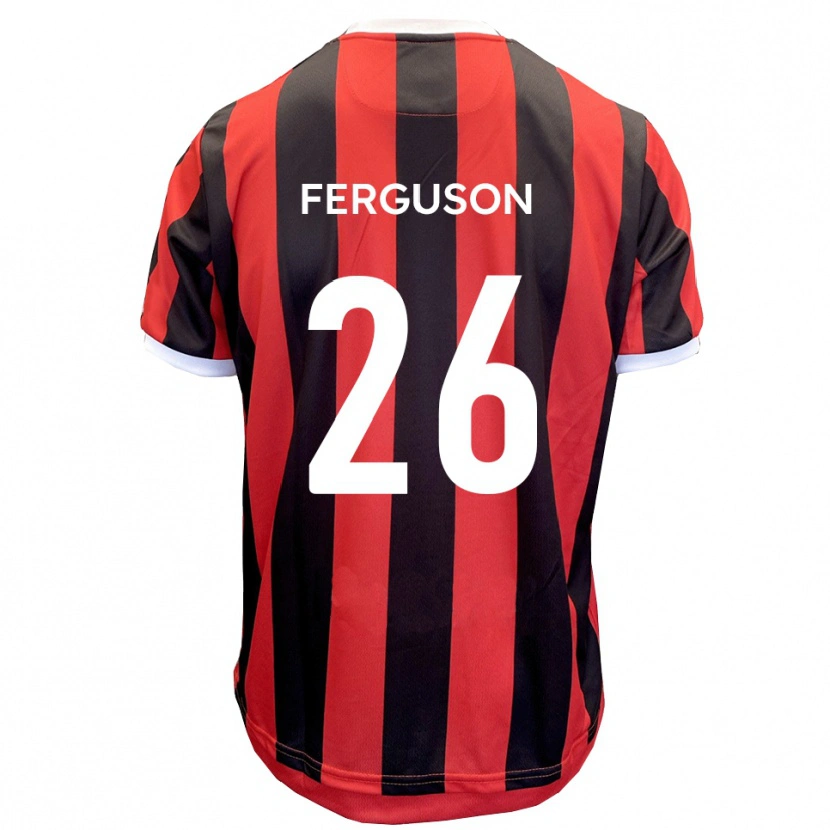 Danxen Men Kyle Ferguson #26 Red Black Away Jersey 2025/26 T-Shirt