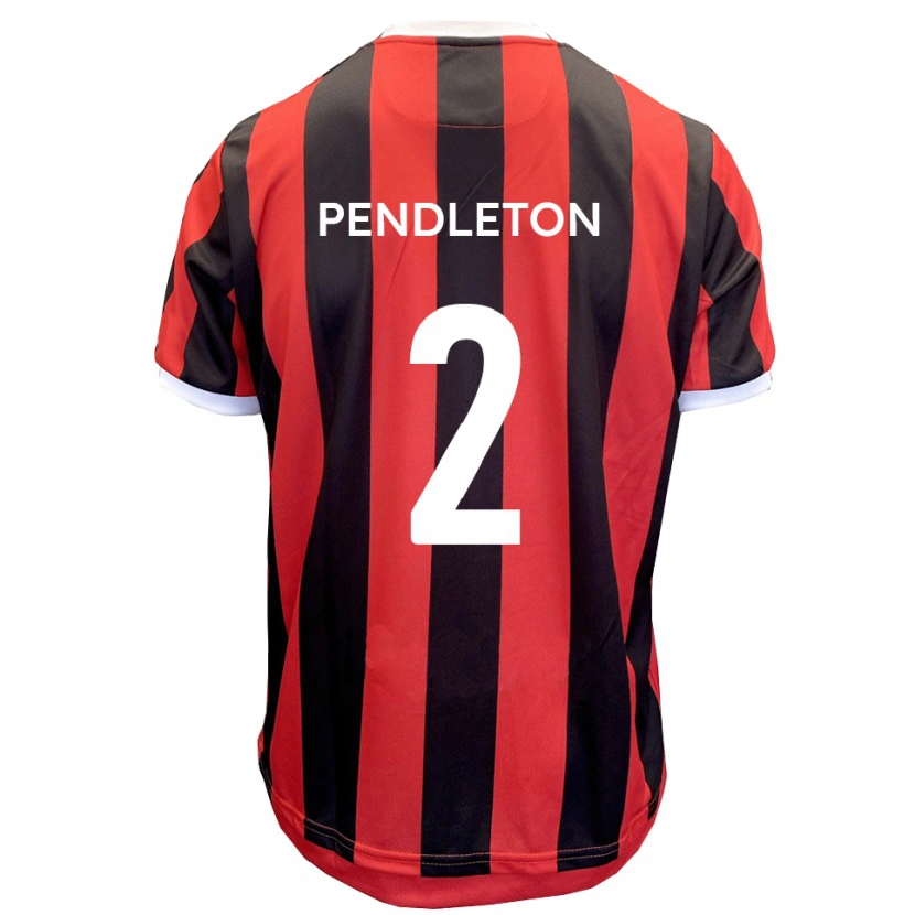 Danxen Men Byron Pendleton #2 Red Black Away Jersey 2025/26 T-Shirt