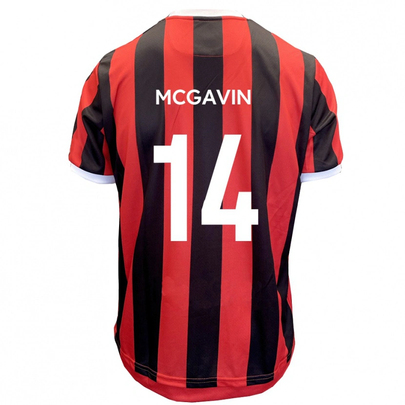Danxen Men Brett Mcgavin #14 Red Black Away Jersey 2025/26 T-Shirt