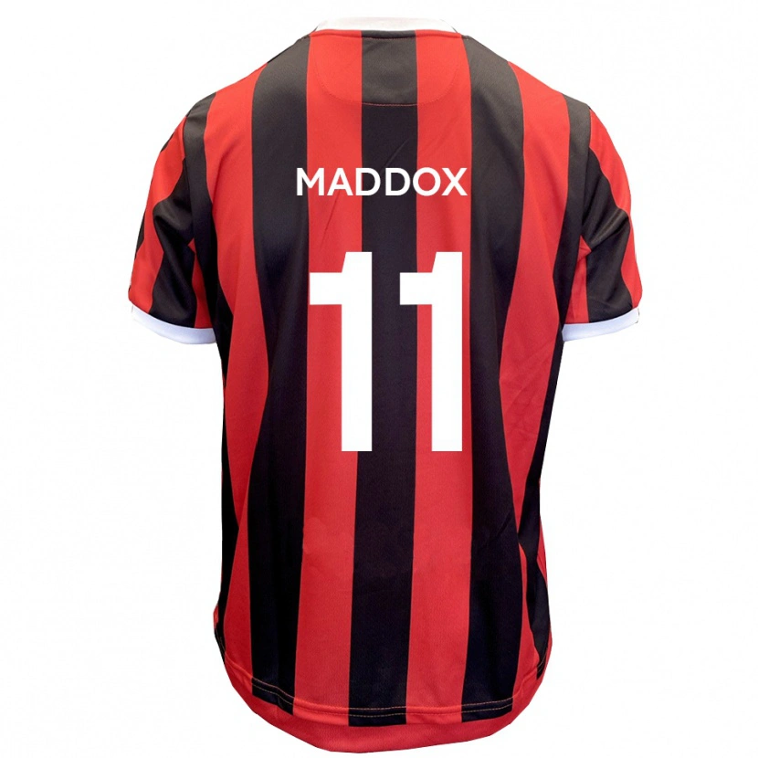 Danxen Men Jacob Maddox #11 Red Black Away Jersey 2025/26 T-Shirt