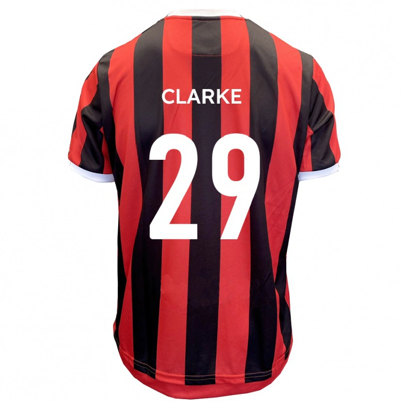Danxen Men Jahmari Clarke #29 Red Black Away Jersey 2025/26 T-Shirt