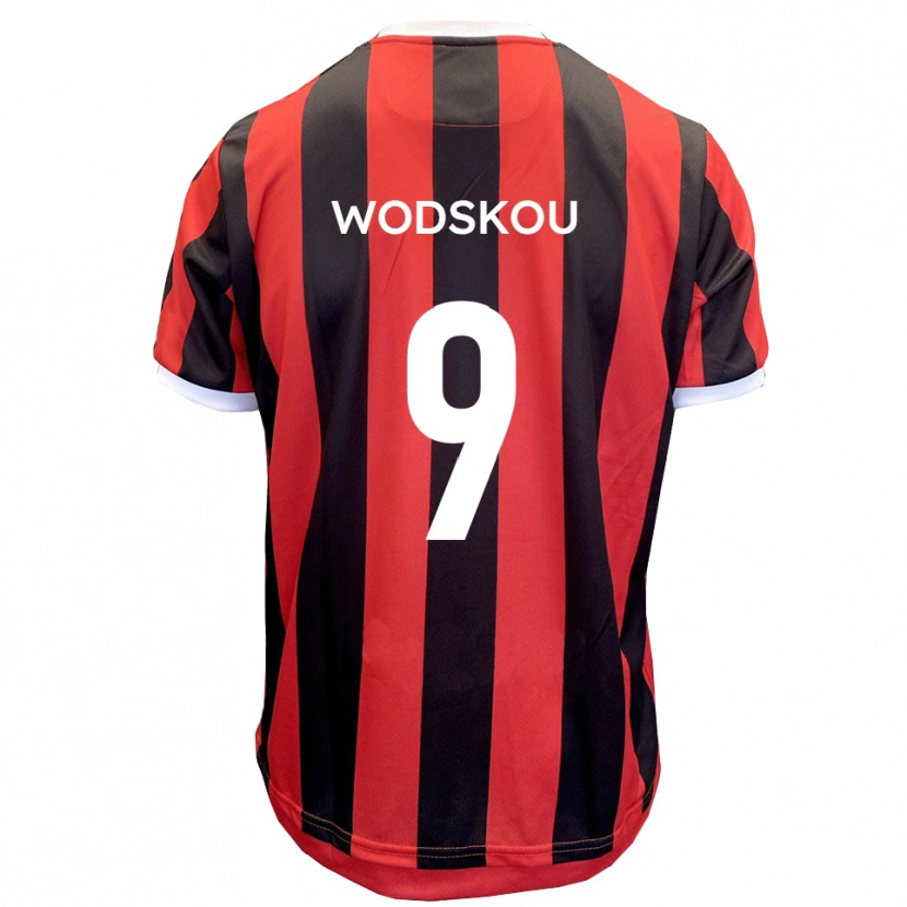 Danxen Men Ben Wodskou #9 Red Black Away Jersey 2025/26 T-Shirt