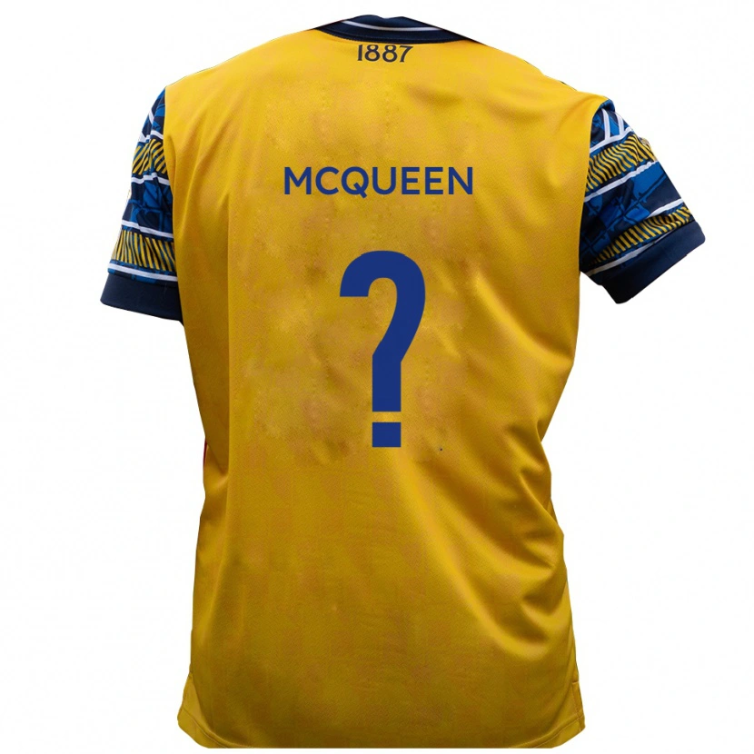 Danxen Men Cameron Mcqueen #0 Yellow Black Away Jersey 2025/26 T-Shirt