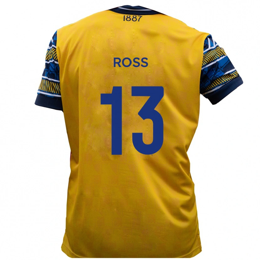 Danxen Men Craig Ross #13 Yellow Black Away Jersey 2025/26 T-Shirt