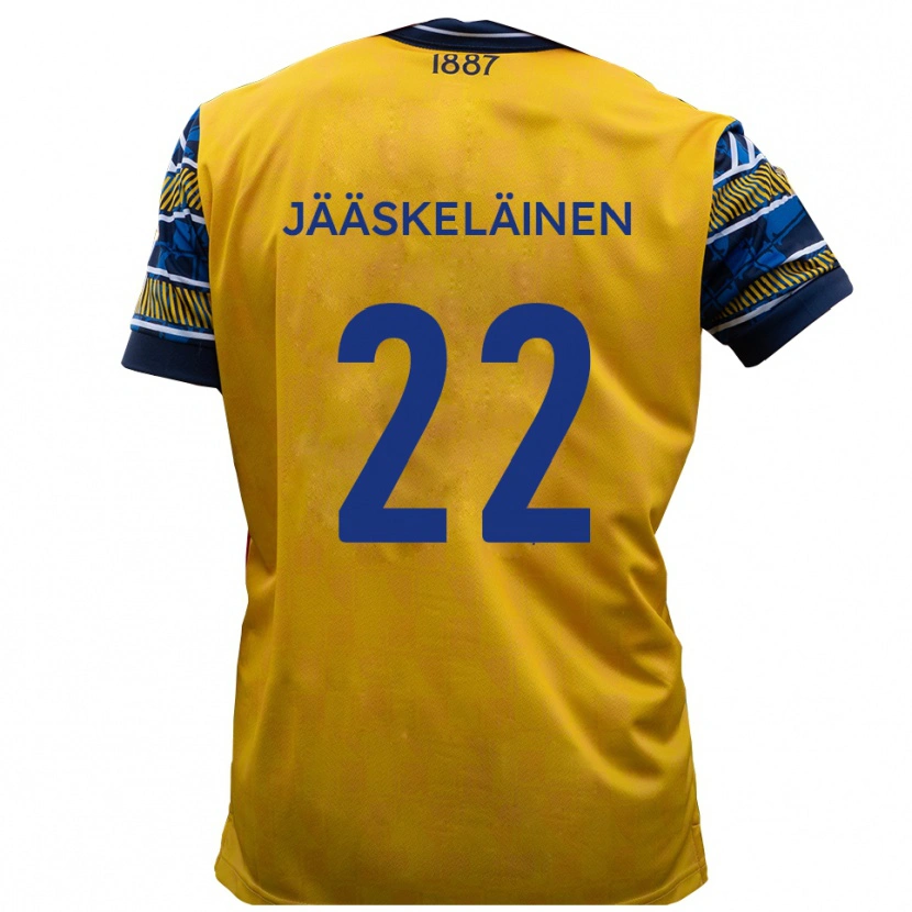 Danxen Men Will Jääskeläinen #22 Yellow Black Away Jersey 2025/26 T-Shirt
