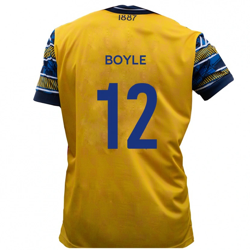 Danxen Men Louie Boyle #12 Yellow Black Away Jersey 2025/26 T-Shirt