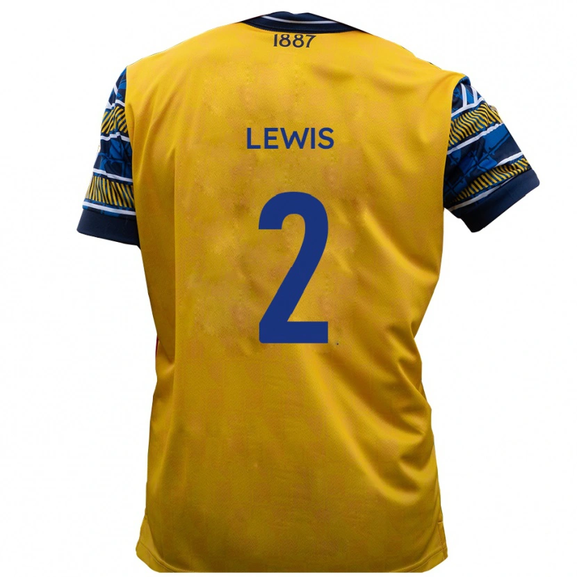 Danxen Men Jack Lewis #2 Yellow Black Away Jersey 2025/26 T-Shirt