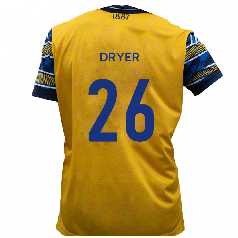 Danxen Men Tom Dryer #26 Yellow Black Away Jersey 2025/26 T-Shirt