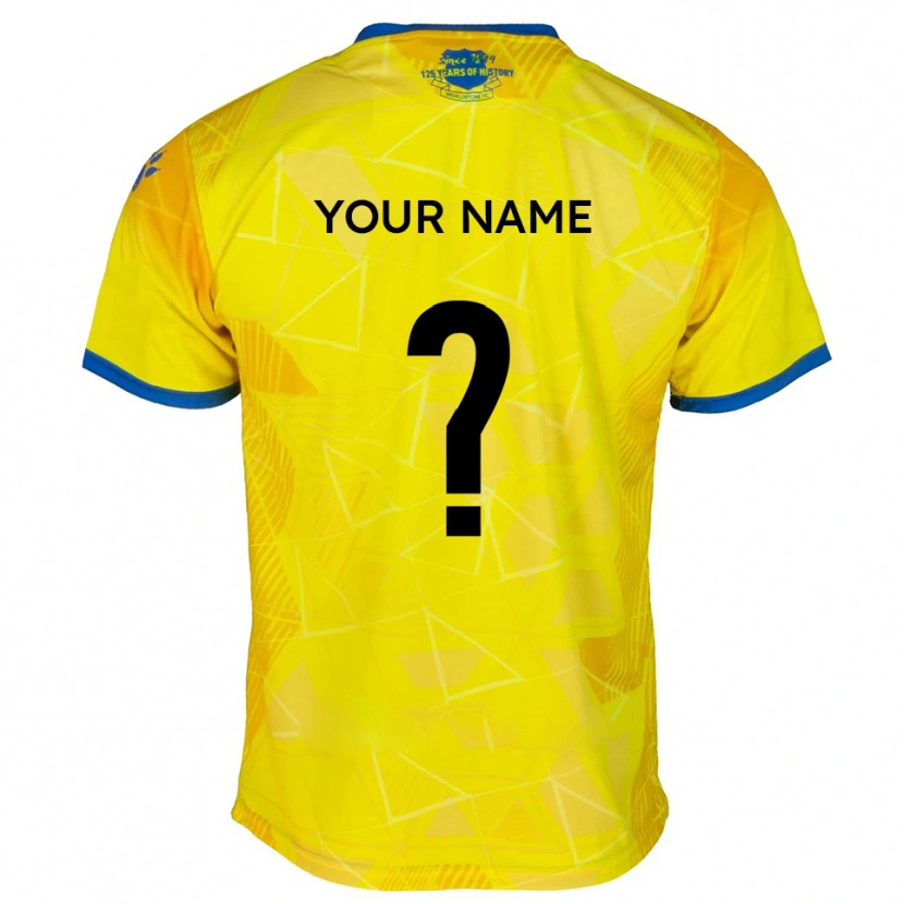 Danxen Men Your Name #0 Yellow Blue Away Jersey 2025/26 T-Shirt