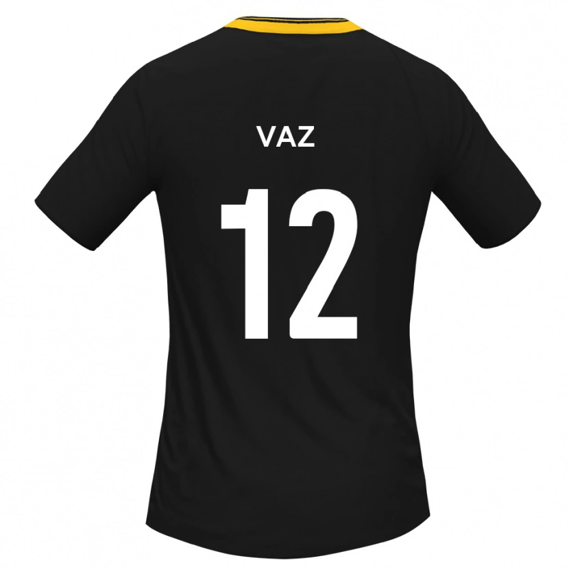 Danxen Men Eduino Vaz #12 Black Yellow Away Jersey 2025/26 T-Shirt