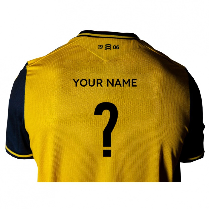 Danxen Men Your Name #0 Yellow Black Away Jersey 2025/26 T-Shirt