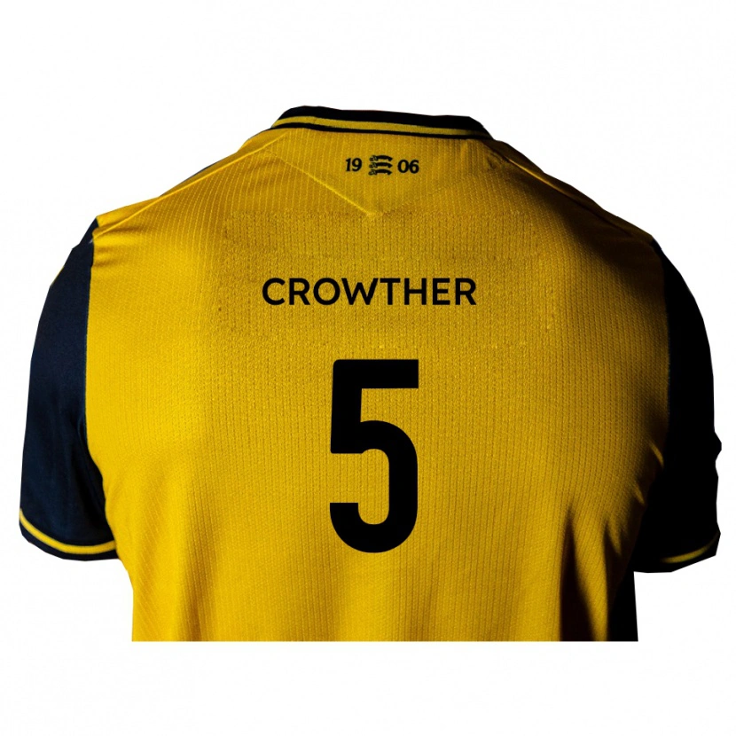 Danxen Men Adam Crowther #5 Yellow Black Away Jersey 2025/26 T-Shirt