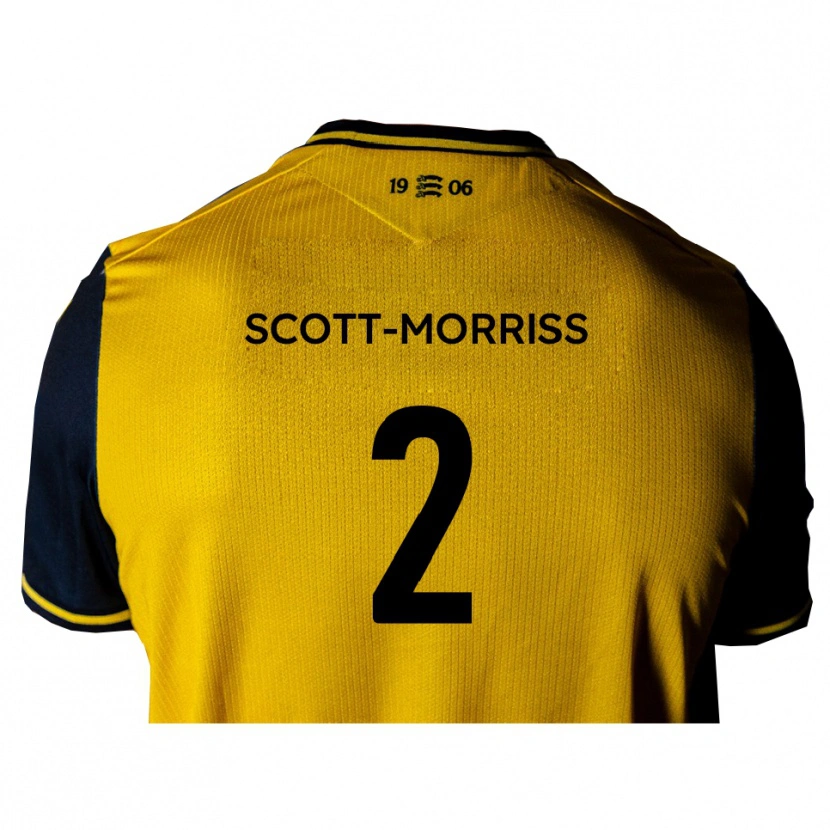 Danxen Men Gus Scott-Morriss #2 Yellow Black Away Jersey 2025/26 T-Shirt