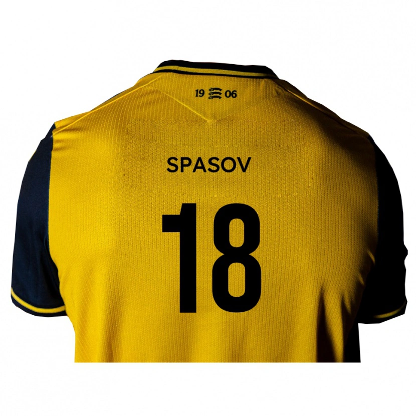 Danxen Men Slavi Spasov #18 Yellow Black Away Jersey 2025/26 T-Shirt