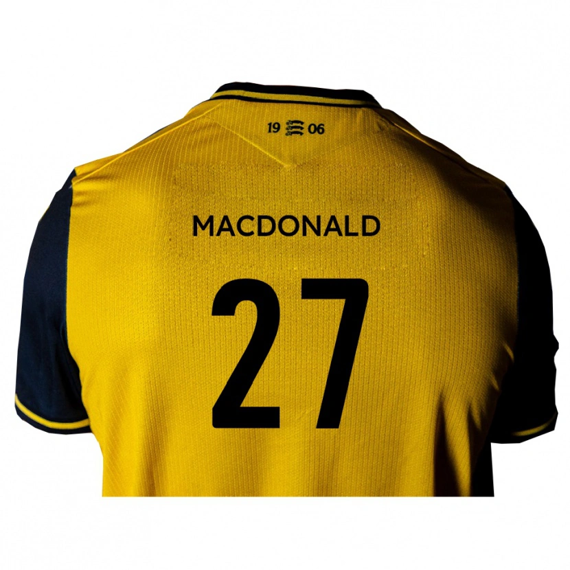 Danxen Men Beau Macdonald #27 Yellow Black Away Jersey 2025/26 T-Shirt