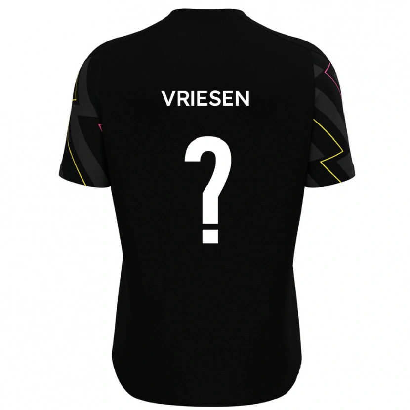 Danxen Men Fabian Vriesen #0 Black Gray Away Jersey 2025/26 T-Shirt