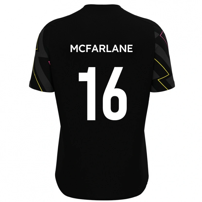 Danxen Men Callum Mcfarlane #16 Black Gray Away Jersey 2025/26 T-Shirt