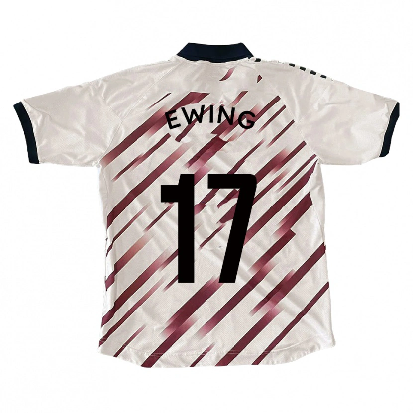 Danxen Men Oliver Ewing #17 White Red Away Jersey 2025/26 T-Shirt
