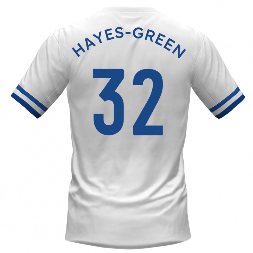 Danxen Men Charlie Hayes-Green #32 White Blue Away Jersey 2025/26 T-Shirt