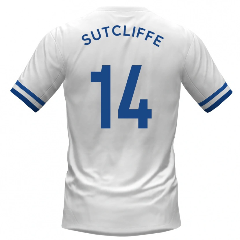Danxen Men Harvey Sutcliffe #14 White Blue Away Jersey 2025/26 T-Shirt