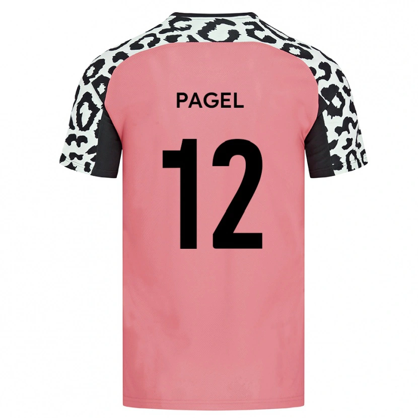 Danxen Men Fiachra Pagel #12 Pink Black Away Jersey 2025/26 T-Shirt