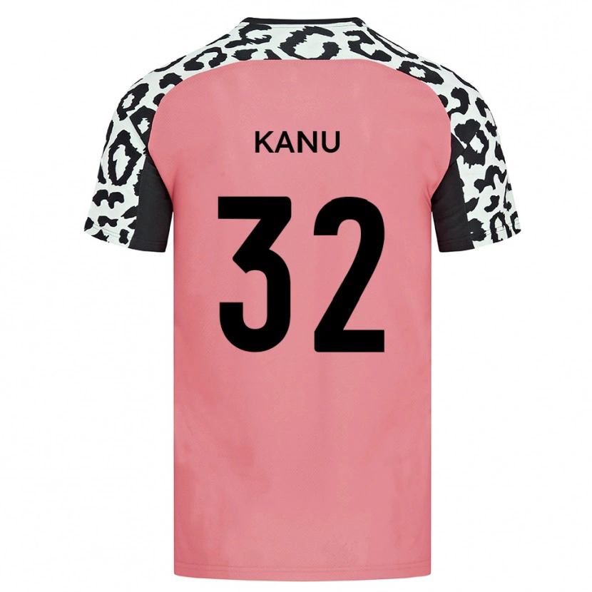 Danxen Men Abraham Kanu #32 Pink Black Away Jersey 2025/26 T-Shirt