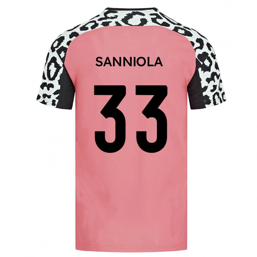 Danxen Men Keon Sanniola #33 Pink Black Away Jersey 2025/26 T-Shirt