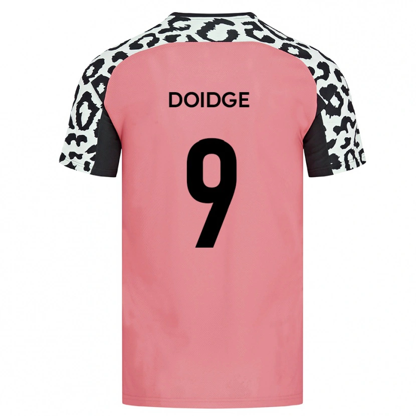 Danxen Men Christian Doidge #9 Pink Black Away Jersey 2025/26 T-Shirt