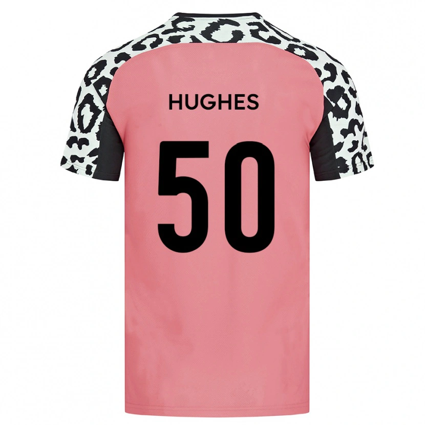 Danxen Men Isaac Hughes #50 Pink Black Away Jersey 2025/26 T-Shirt