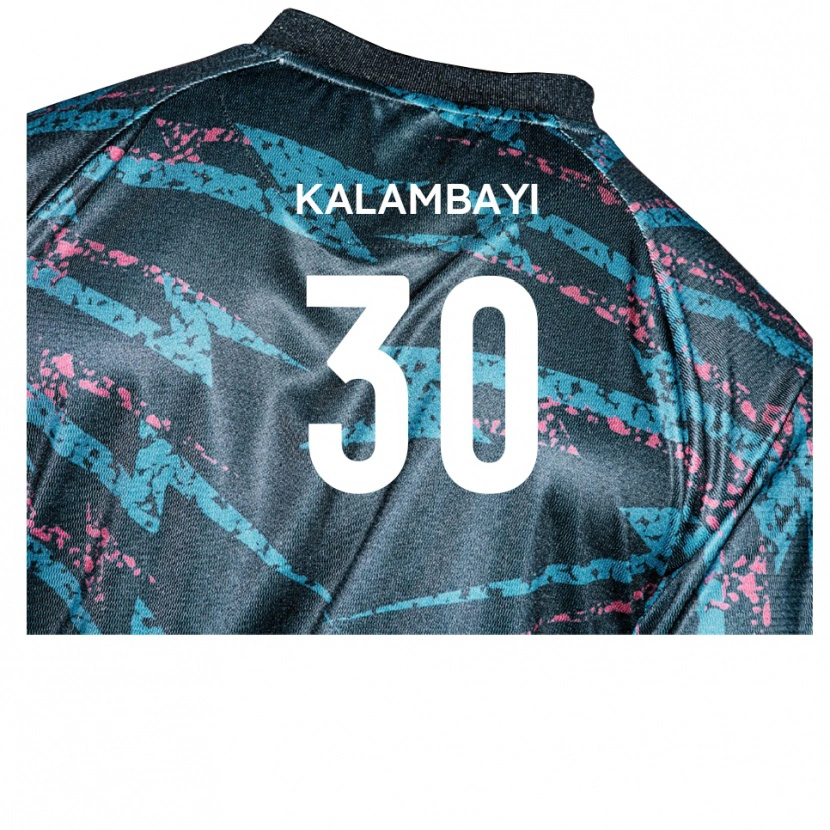 Danxen Men Paul Kalambayi #30 Black Navy Away Jersey 2025/26 T-Shirt