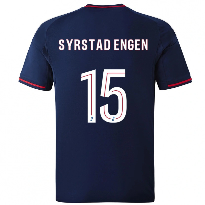Danxen Men Ingrid Syrstad Engen #15 Navy Red Away Jersey 2025/26 T-Shirt