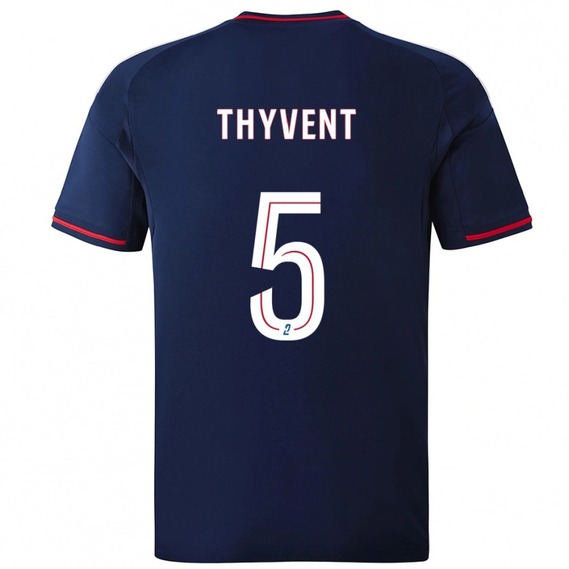 Danxen Men Estéban Thyvent #5 Navy Red Away Jersey 2025/26 T-Shirt