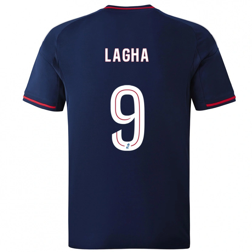 Danxen Men Yannis Lagha #9 Navy Red Away Jersey 2025/26 T-Shirt